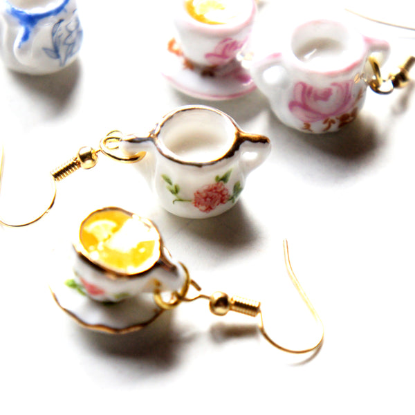 Tea and Milk Dangle Earrings