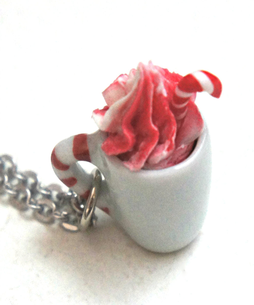 Candy Cane White Hot Chocolate Necklace - Jillicious charms and accessories