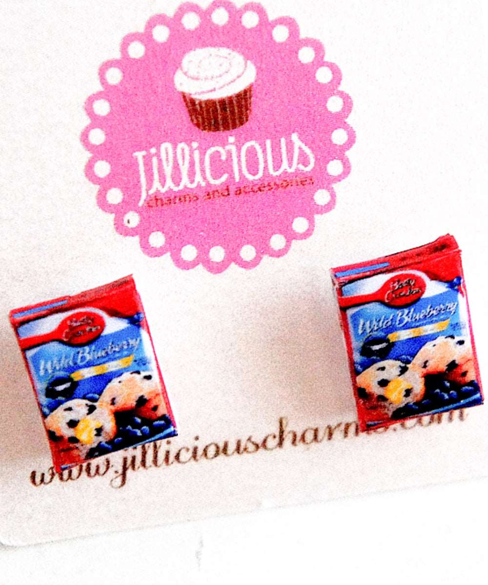 Blueberry Muffin Box Earrings - Jillicious charms and accessories