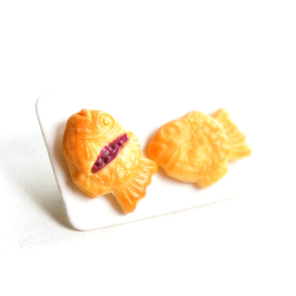 Taiyaki Stud Earrings - Jillicious charms and accessories