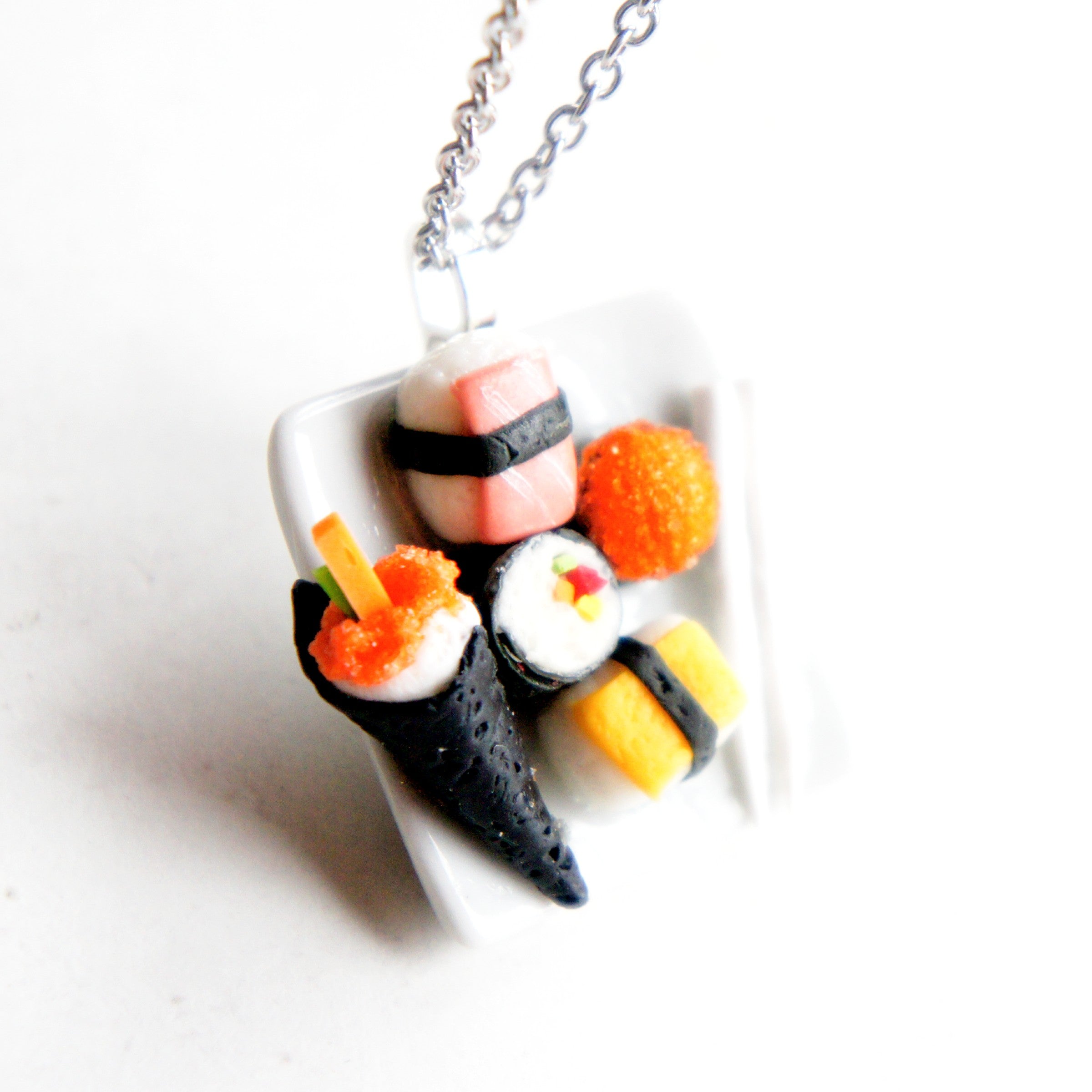 Sushi Plate Necklace - Jillicious charms and accessories