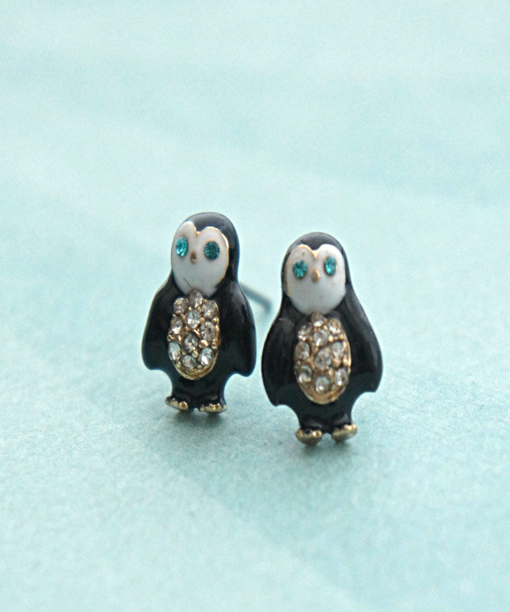 Penguin Stud Earrings - Jillicious charms and accessories