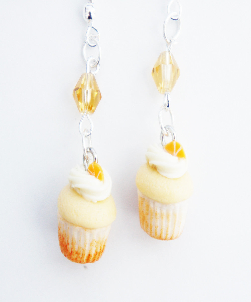 Orange Creamsicle Cupcakes Dangle Earrings - Jillicious charms and accessories