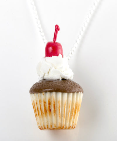 Mocha Cupcake Necklace - Jillicious charms and accessories