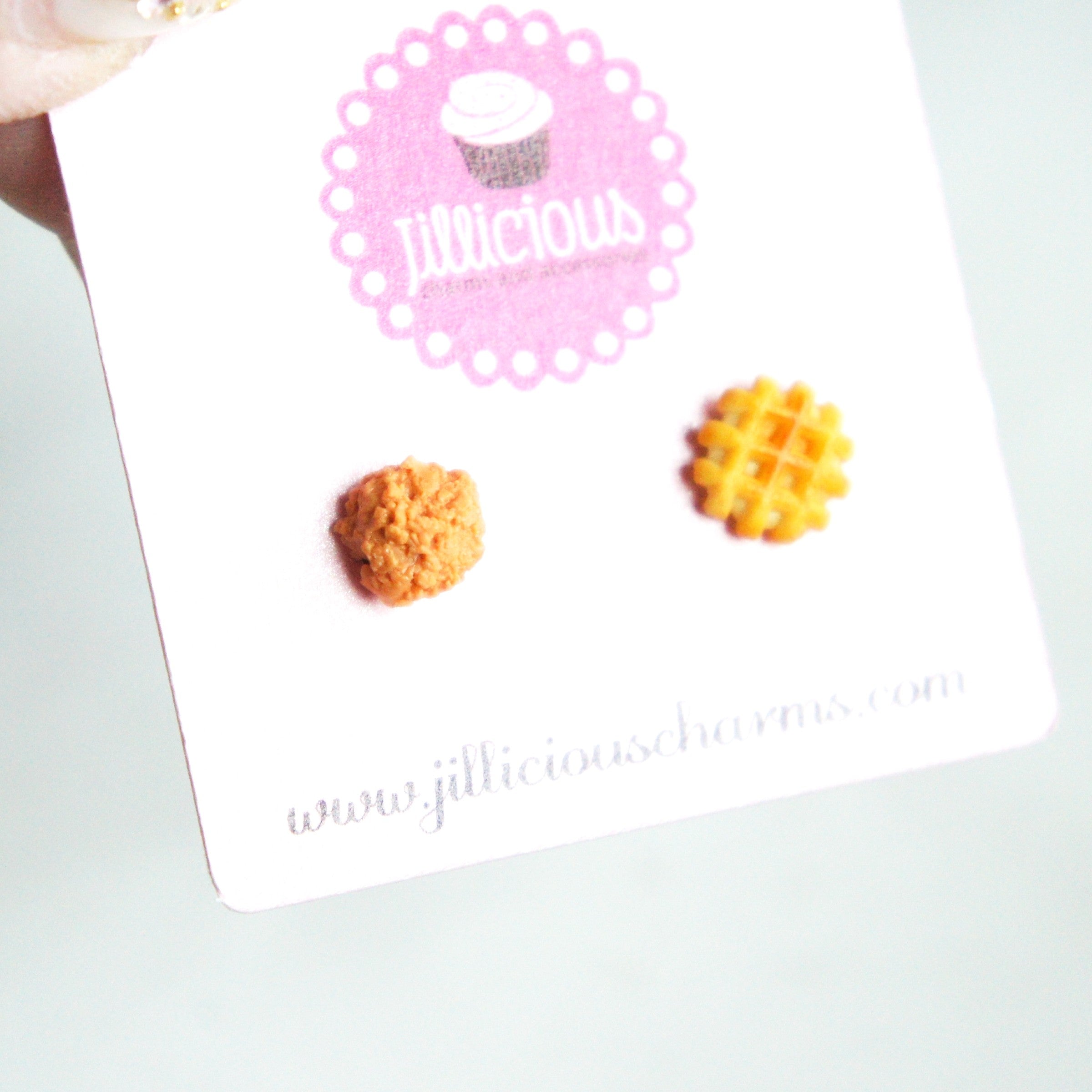 Waffle Fries and Nuggets Stud Earrings