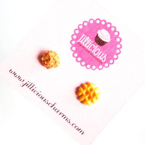 Waffle Fries and Nuggets Stud Earrings