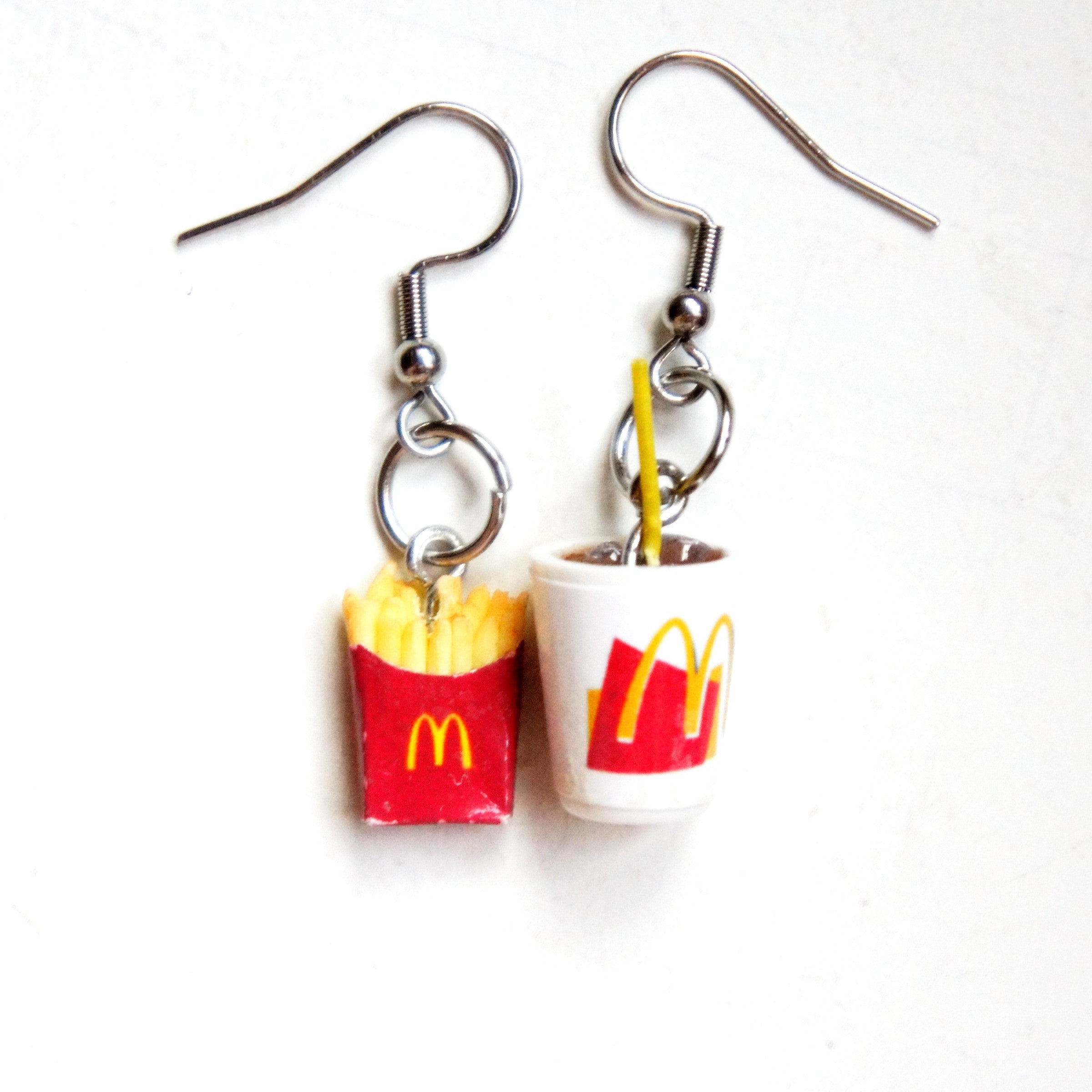 Soda and Fries Dangle Earrings