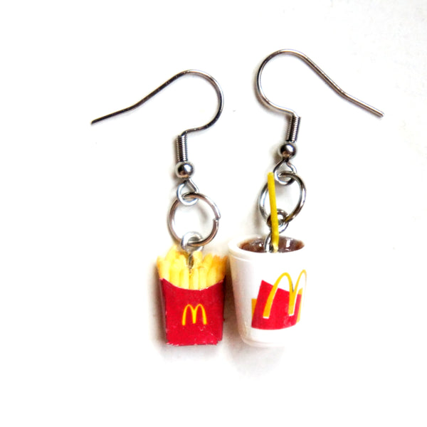 Soda and Fries Dangle Earrings