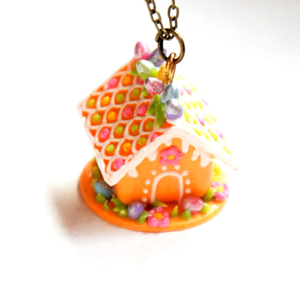 Easter Gingerbread House Necklace