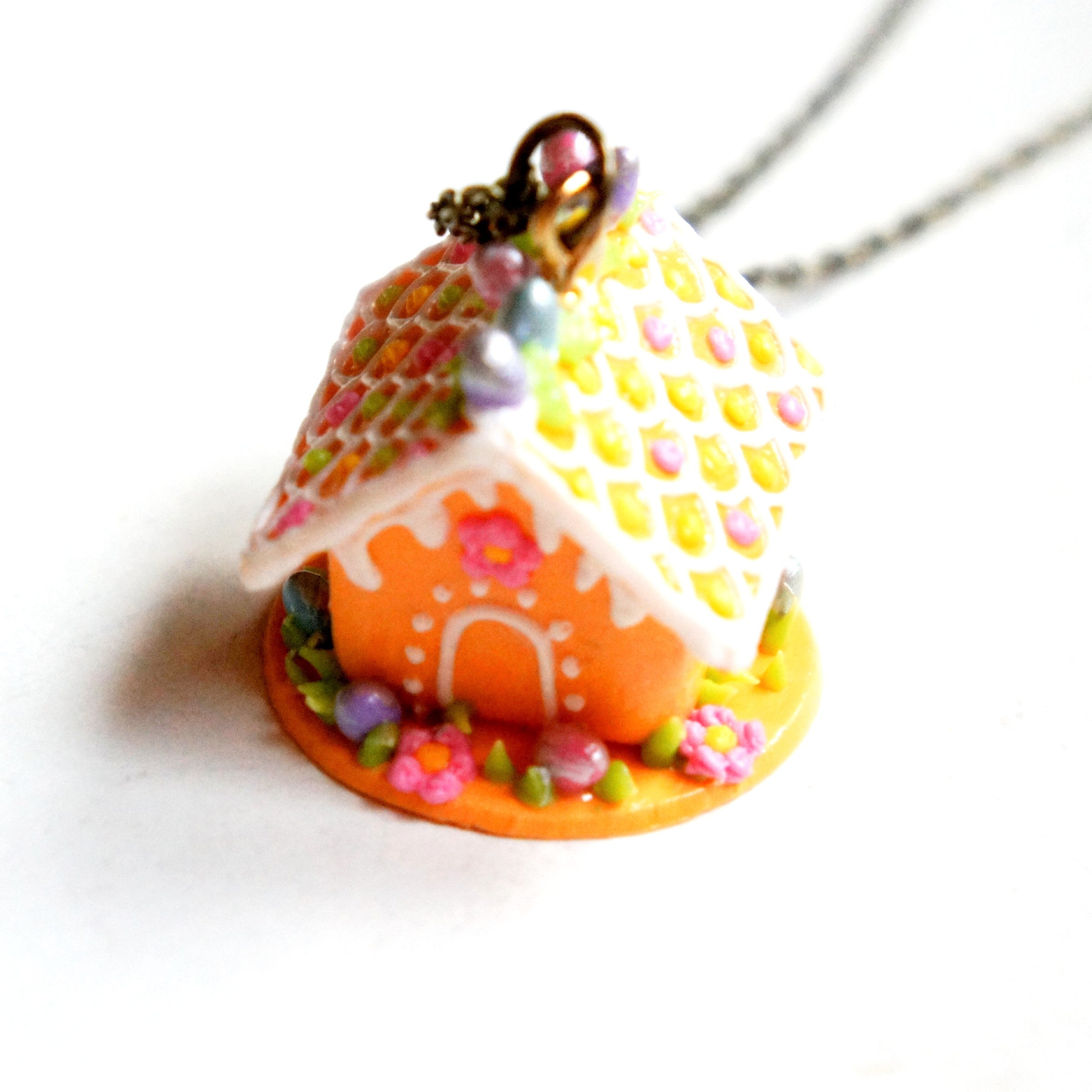 Easter Gingerbread House Necklace