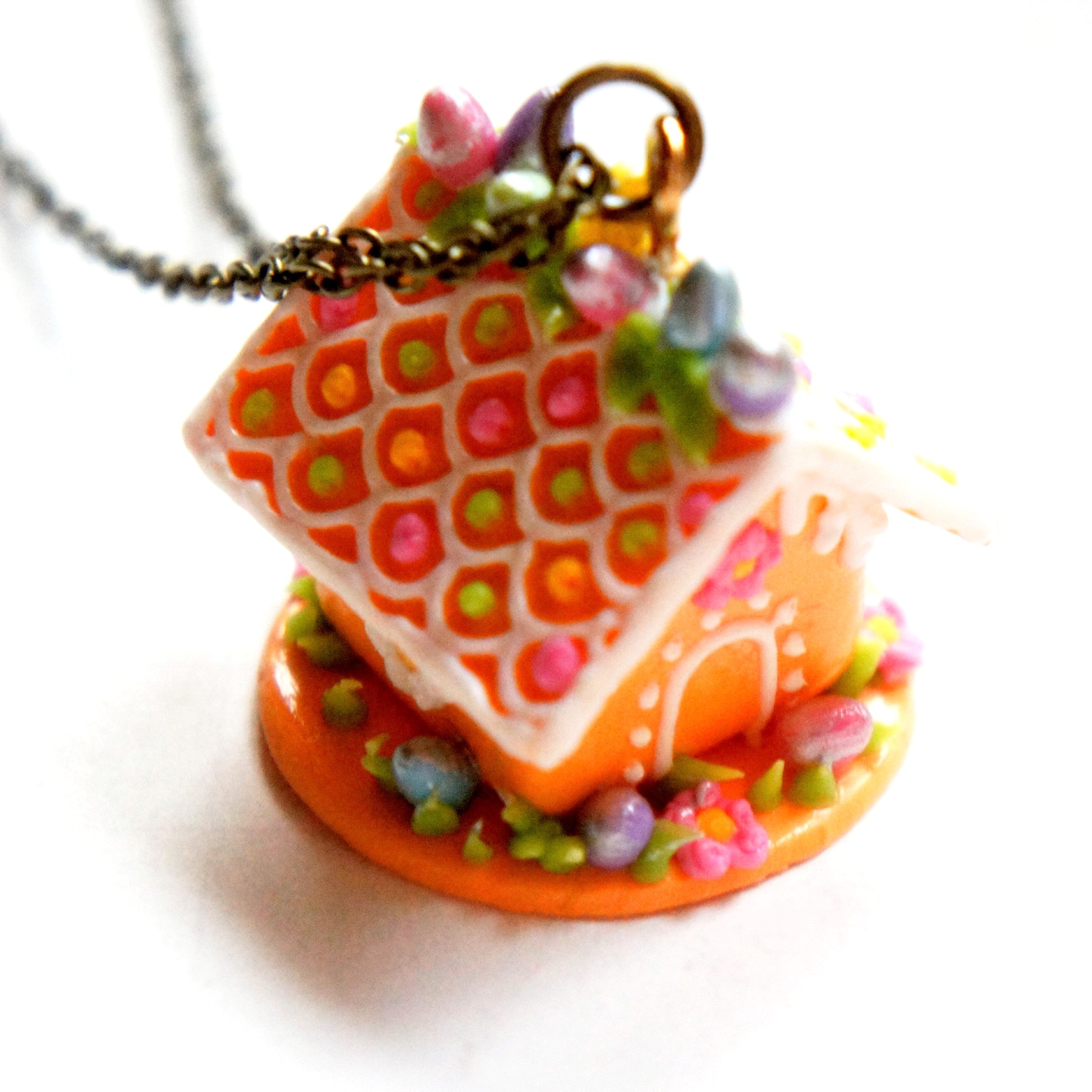 Easter Gingerbread House Necklace