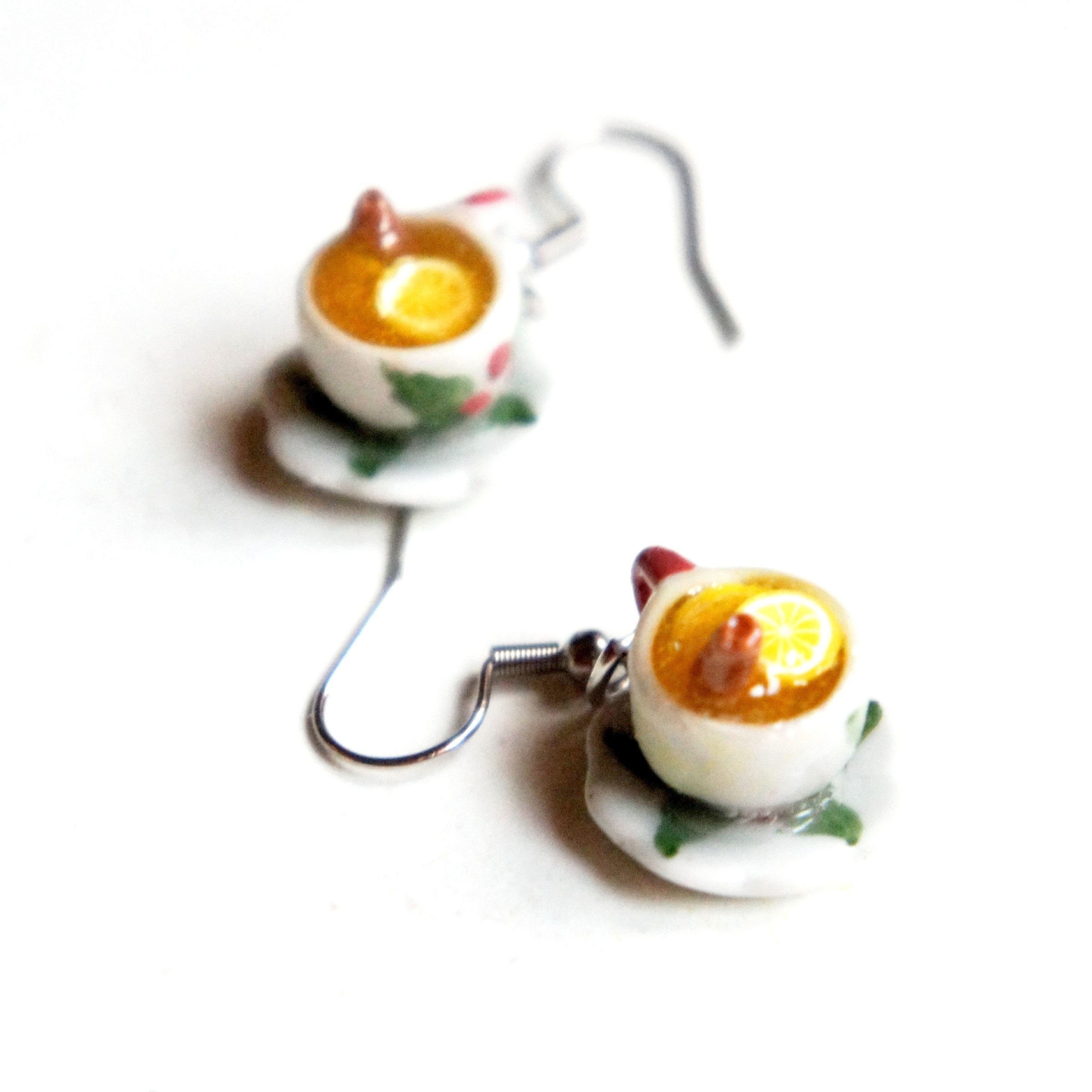 Lemon Tea Cup Earrings