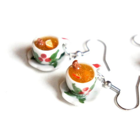 Lemon Tea Cup Earrings