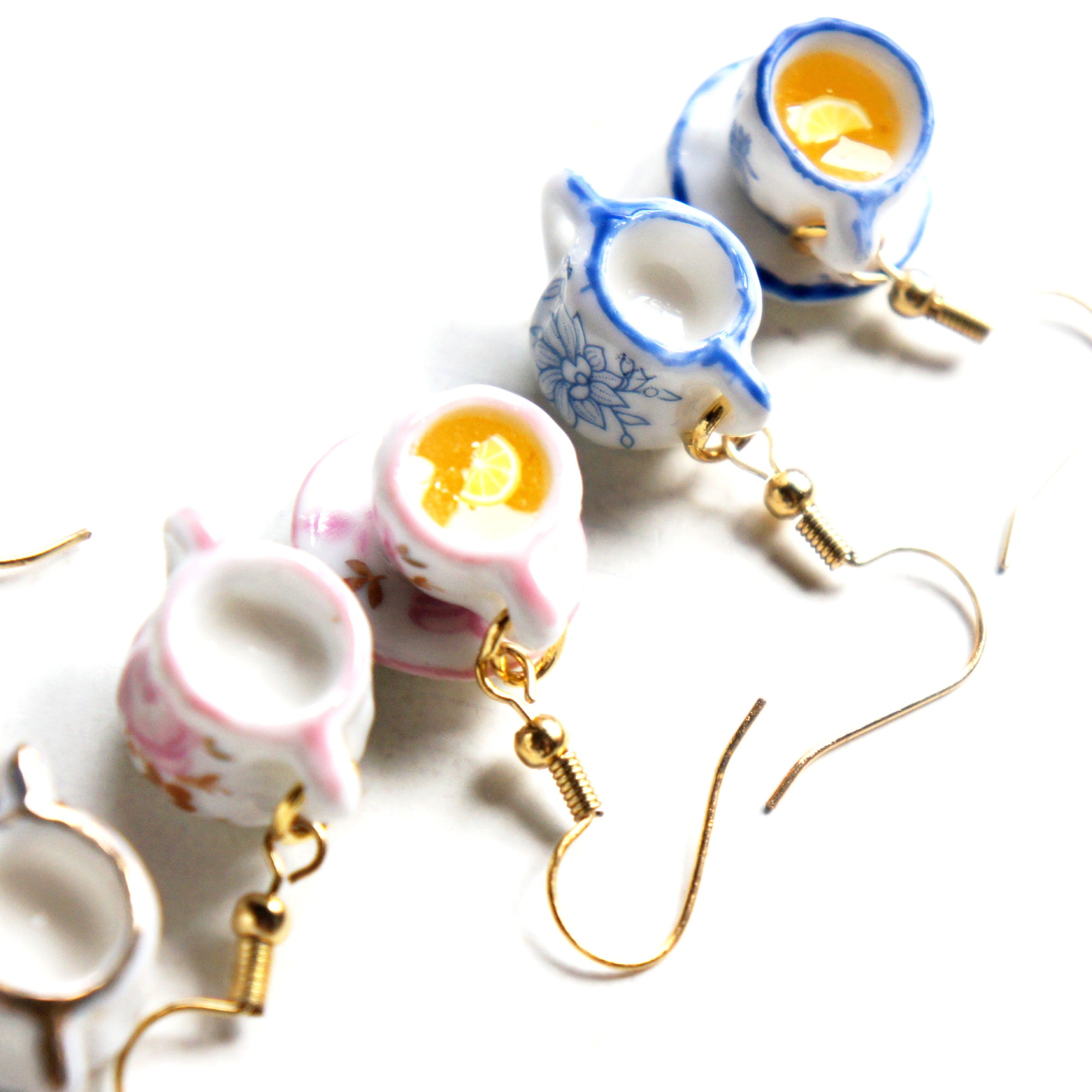 Tea and Milk Dangle Earrings