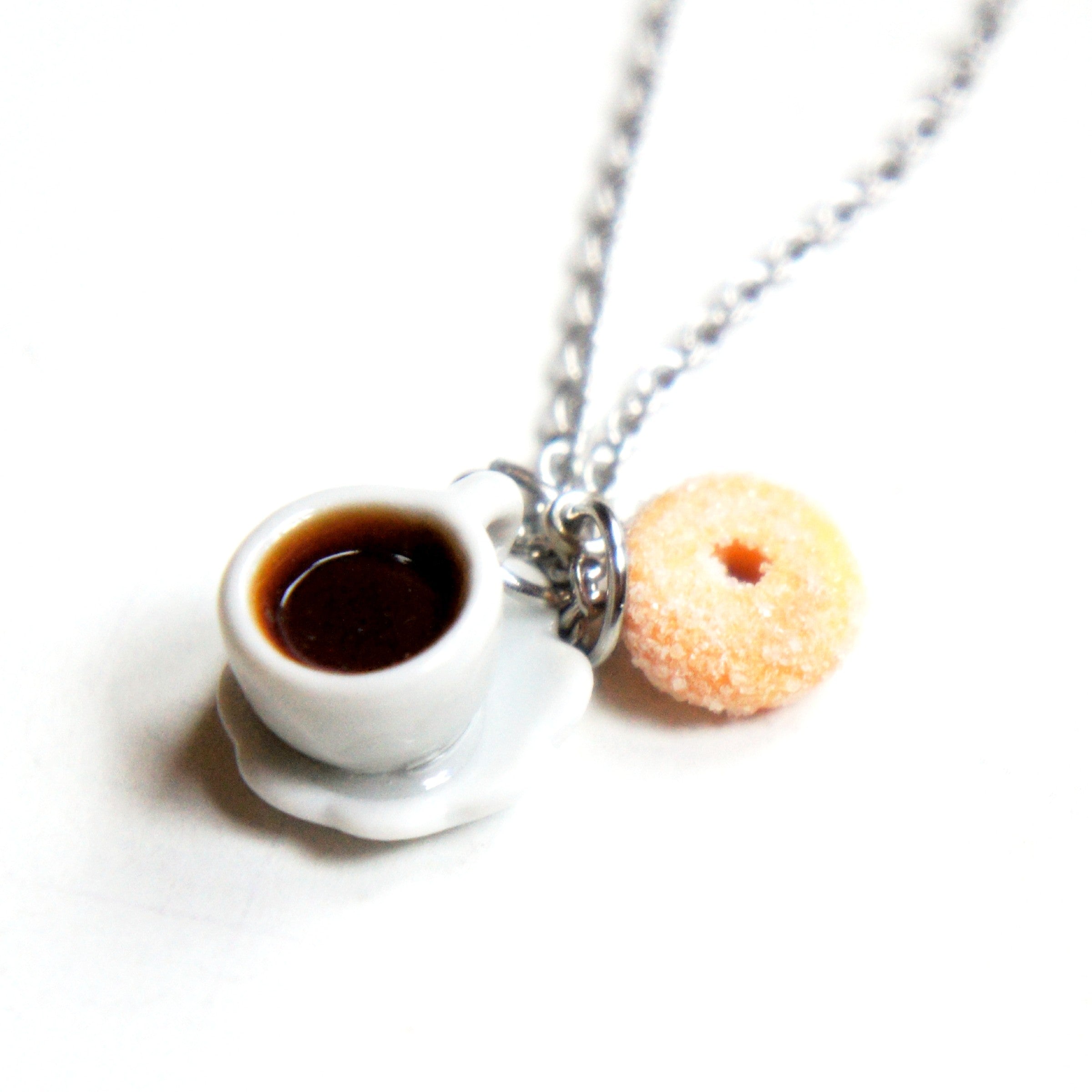Sugar Donut and Coffee Necklace