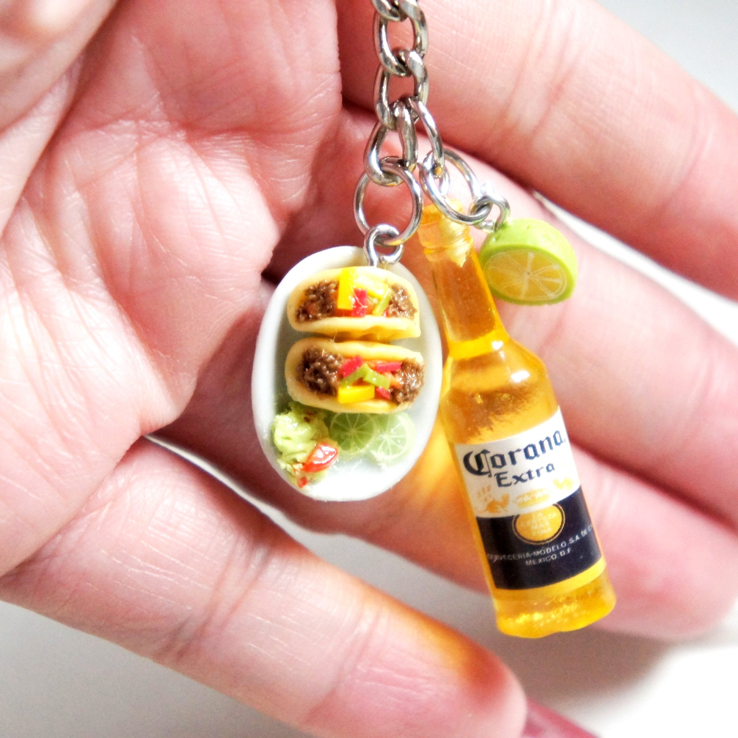 Tacos and Beer Keychain