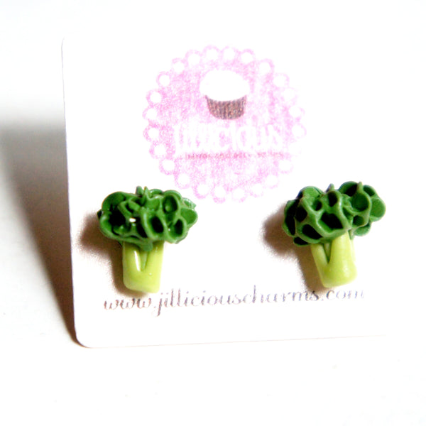 Broccoli Stud Earrings