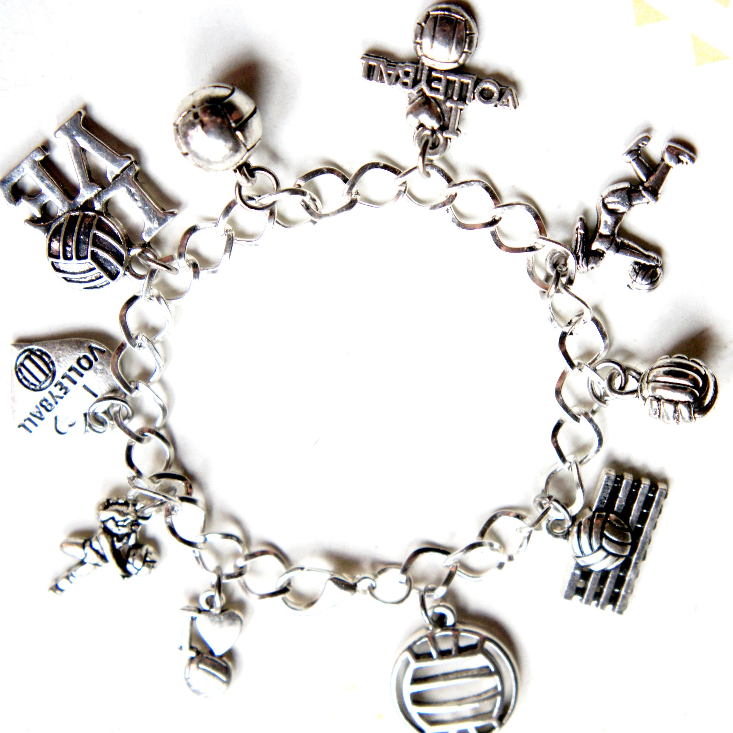 Volleyball Inspired Charm Bracelet