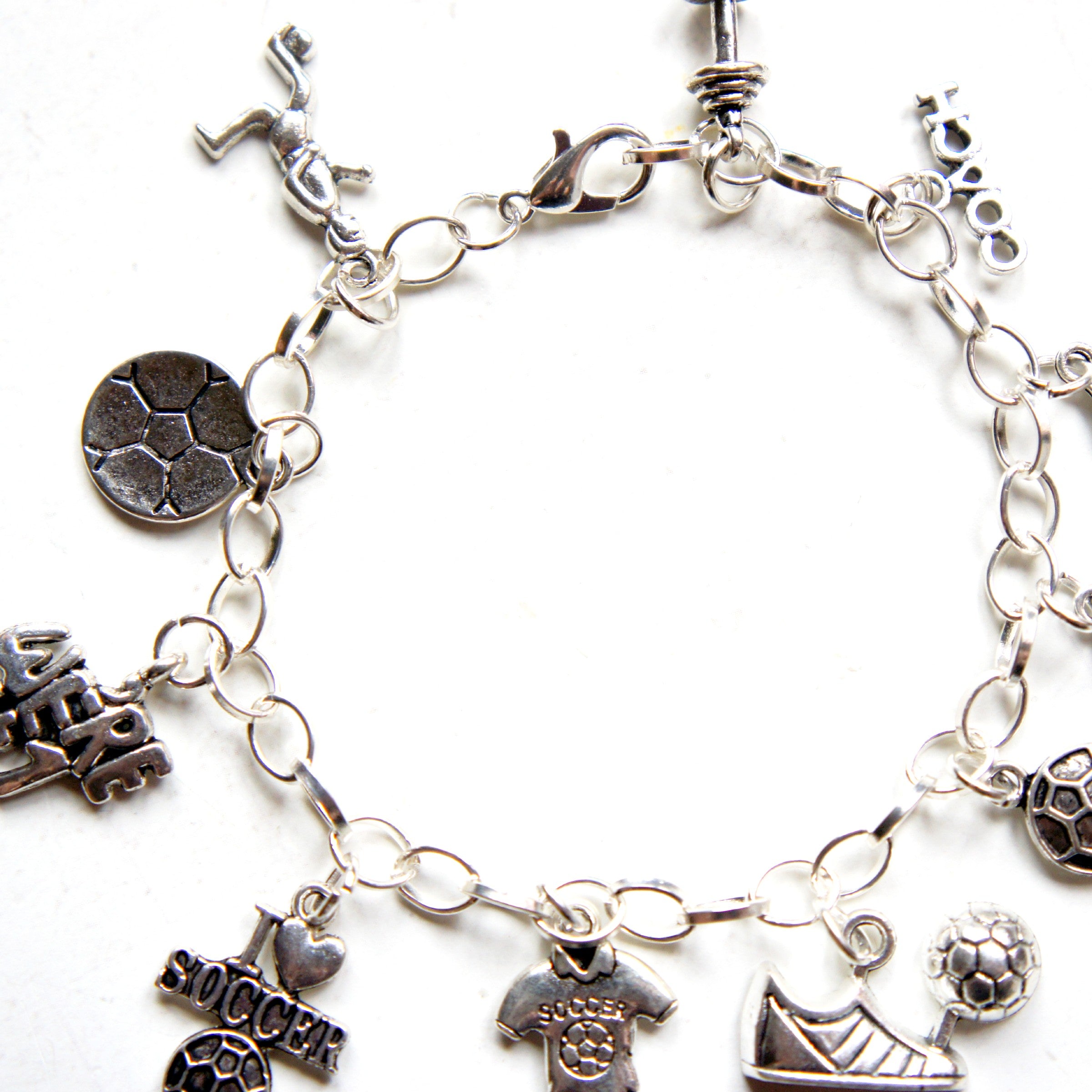 Soccer Inspired Charm Bracelet