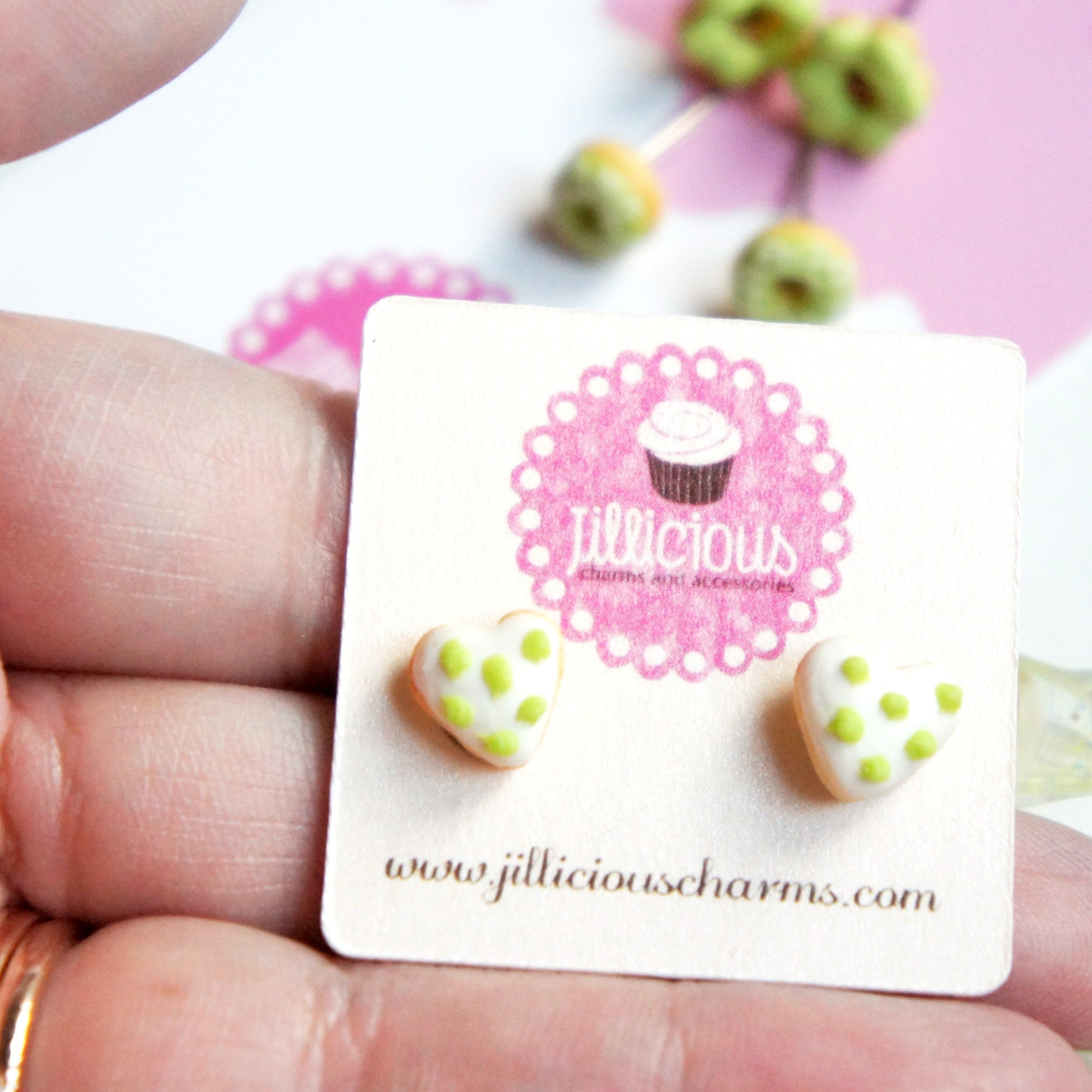 Matcha Green Tea Donut Earrings Set