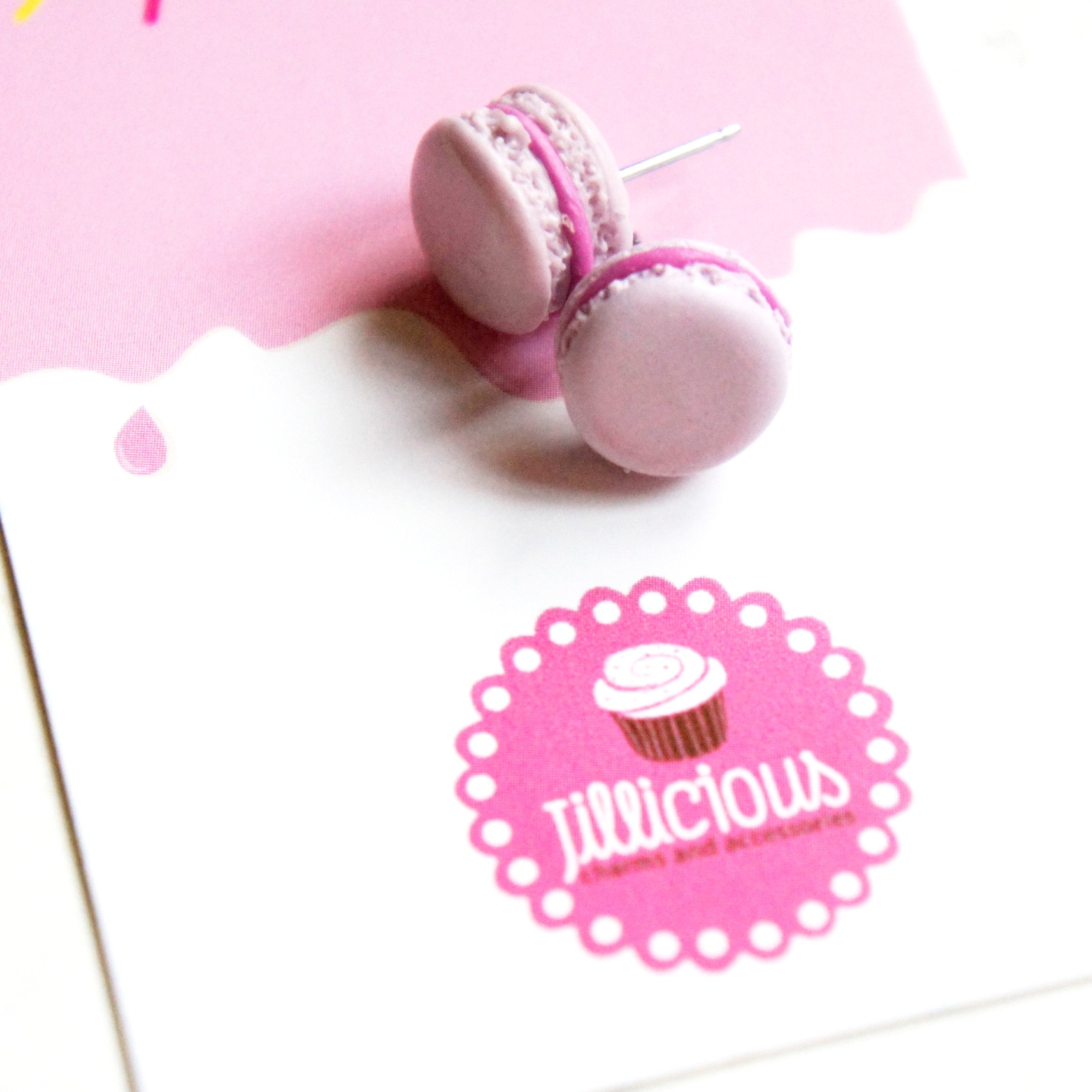 French Macaron Stud Earrings