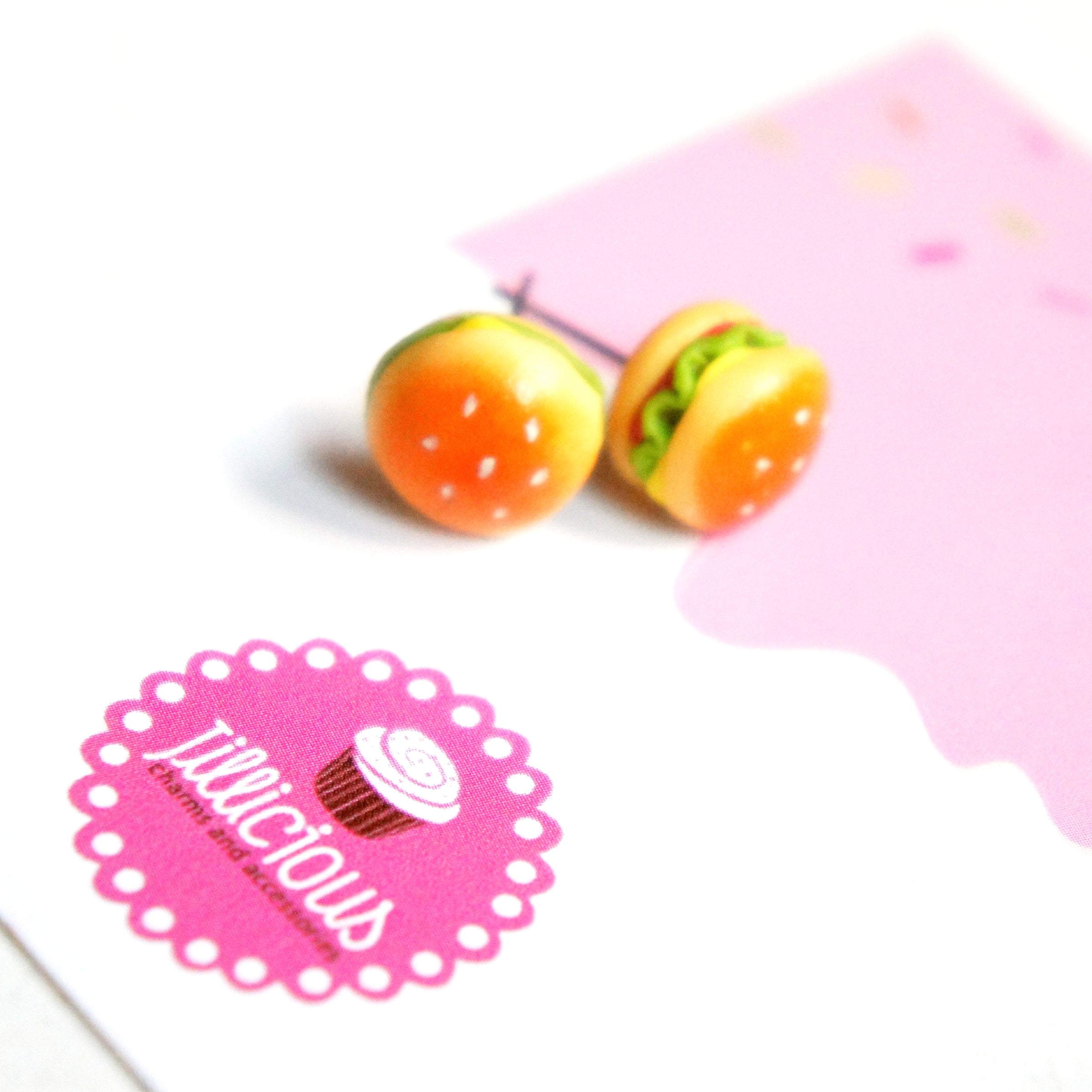 Burger Stud Earrings