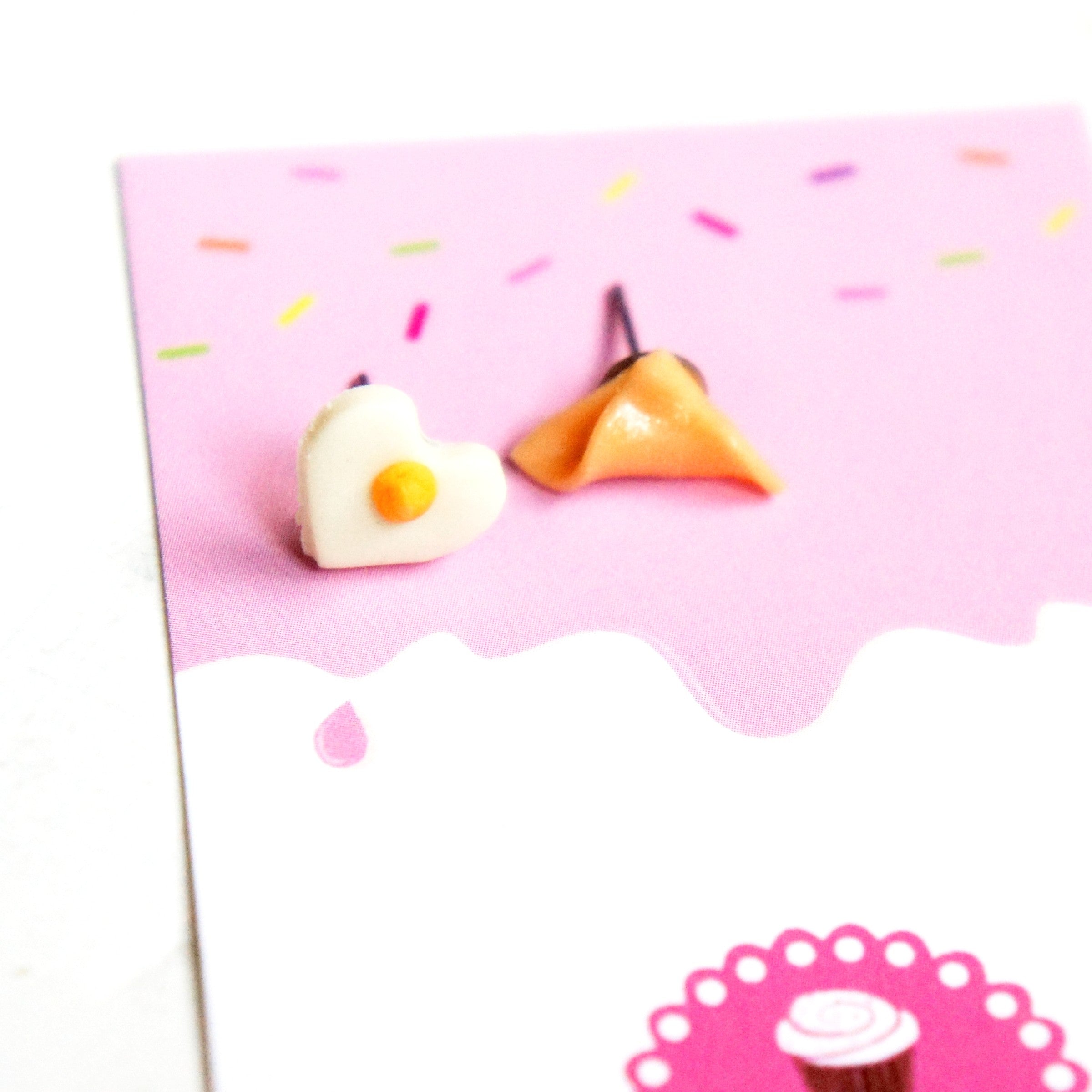 Ham and Egg Stud Earrings