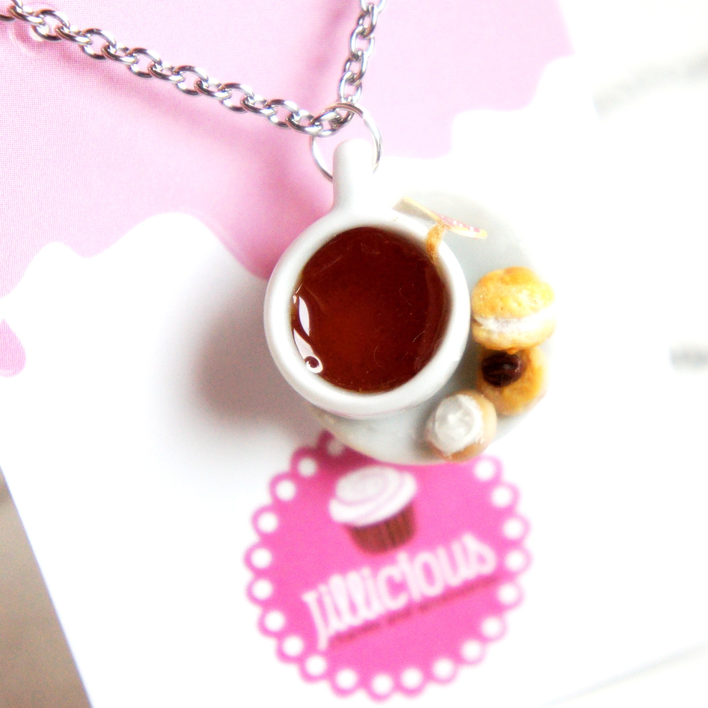 Tea and Autumn Cookies Necklace