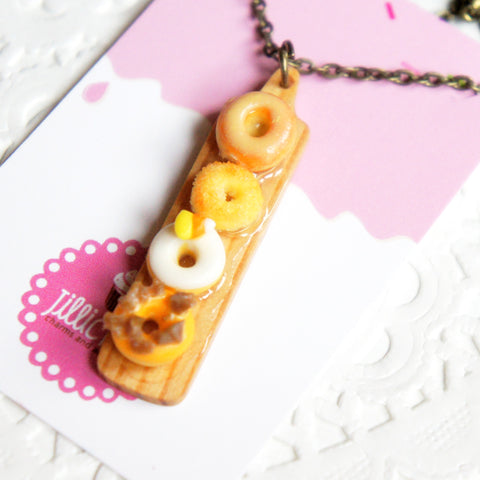 Fall Inspired Donuts Necklace