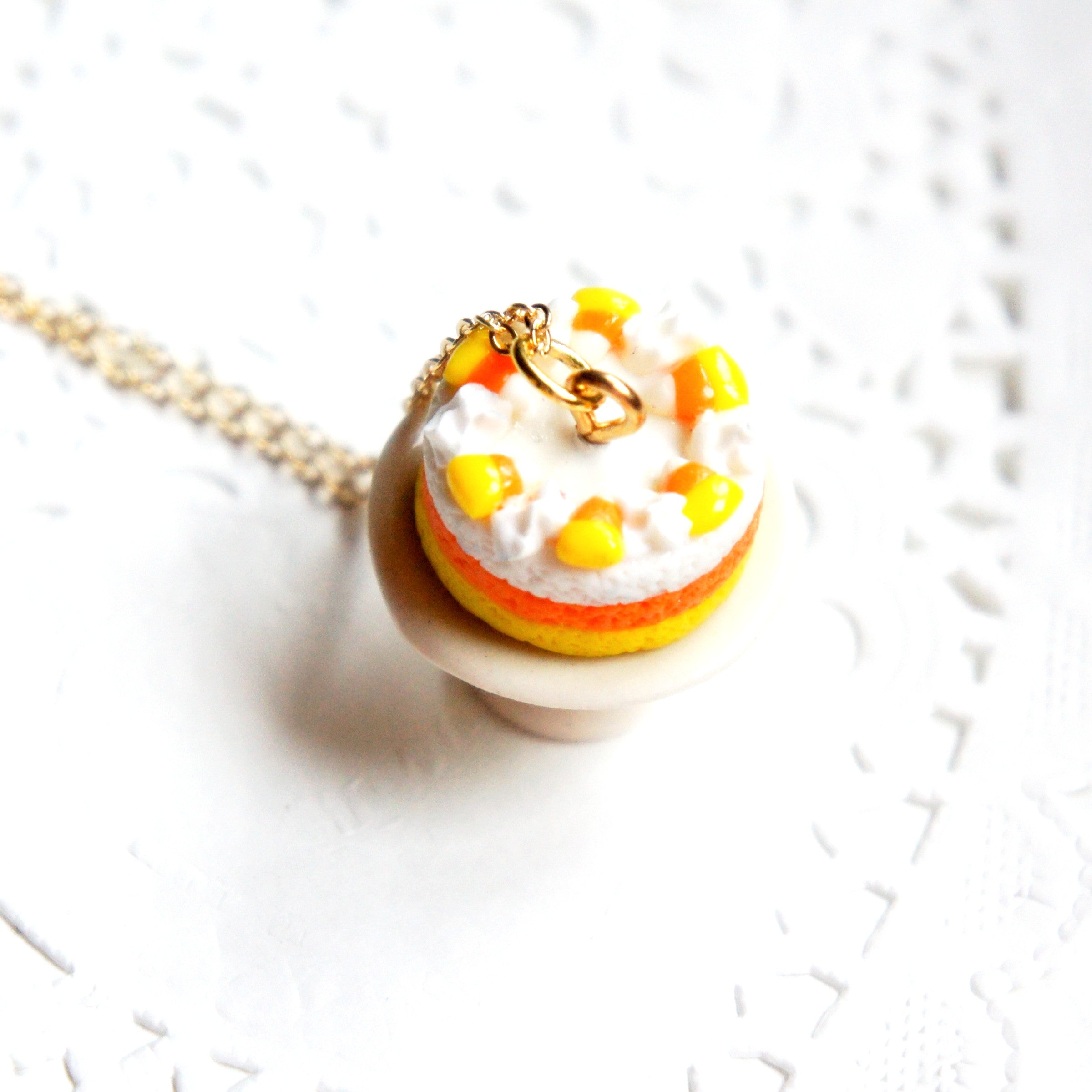 Candycorn Cake Necklace