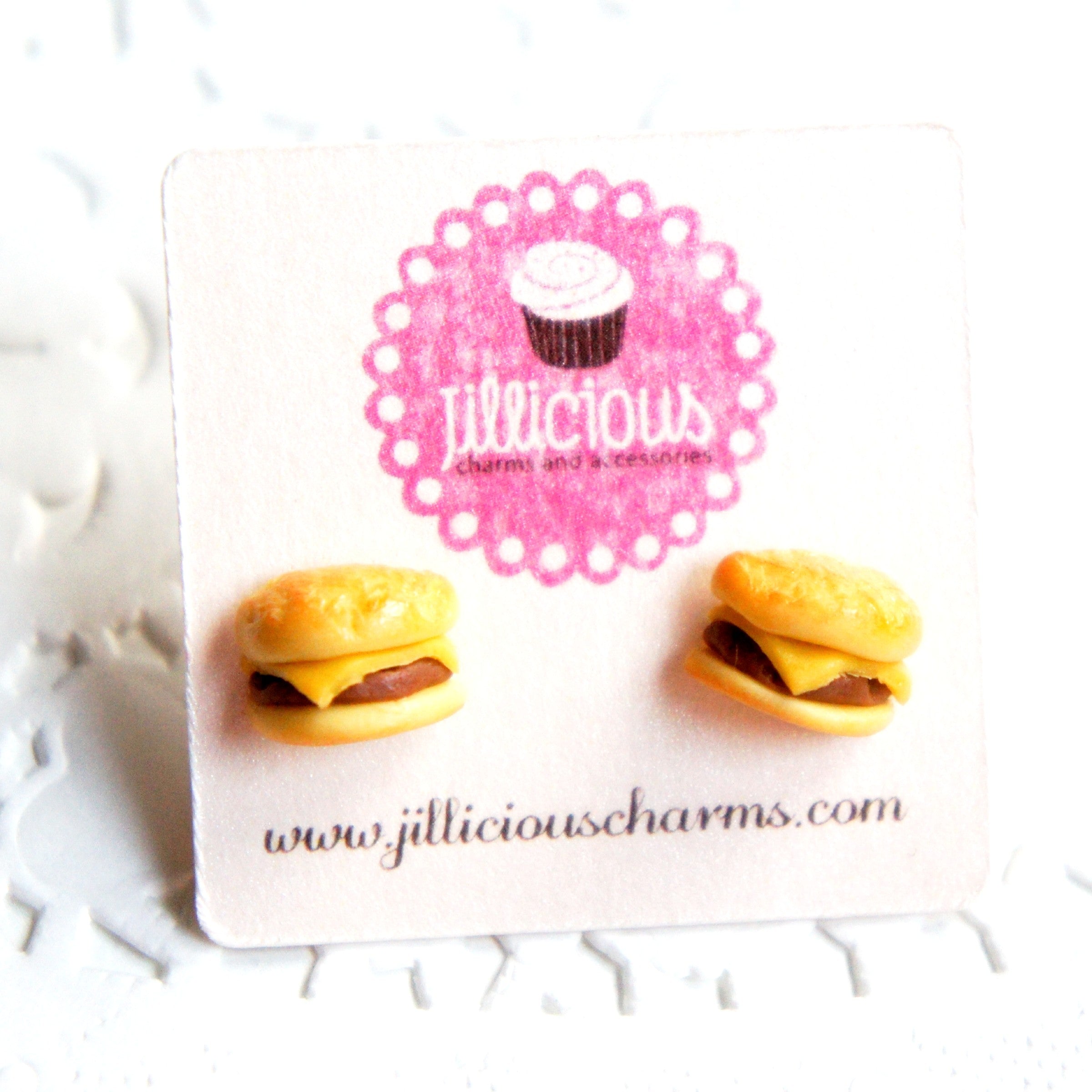 Breakfast Sausage Sandwich Earrings