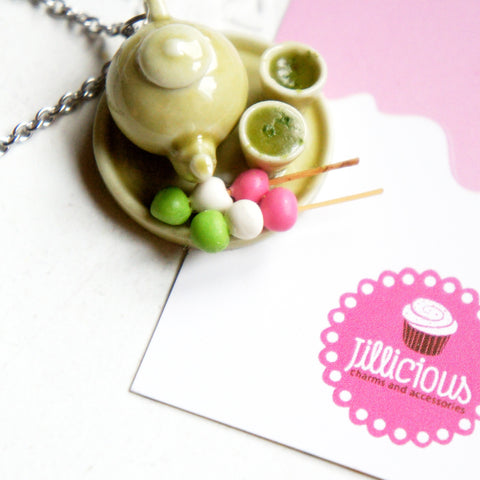 Green Tea Set Necklace