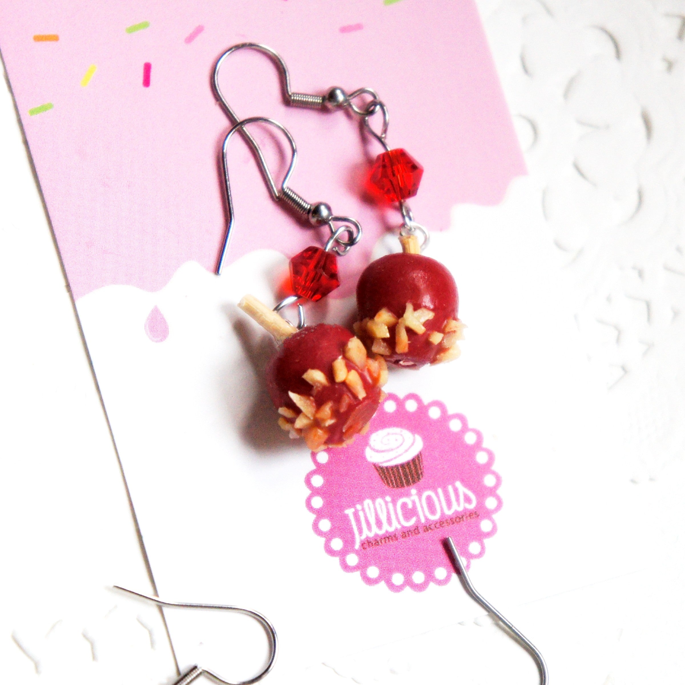 Candy Apple Dangle Earrings