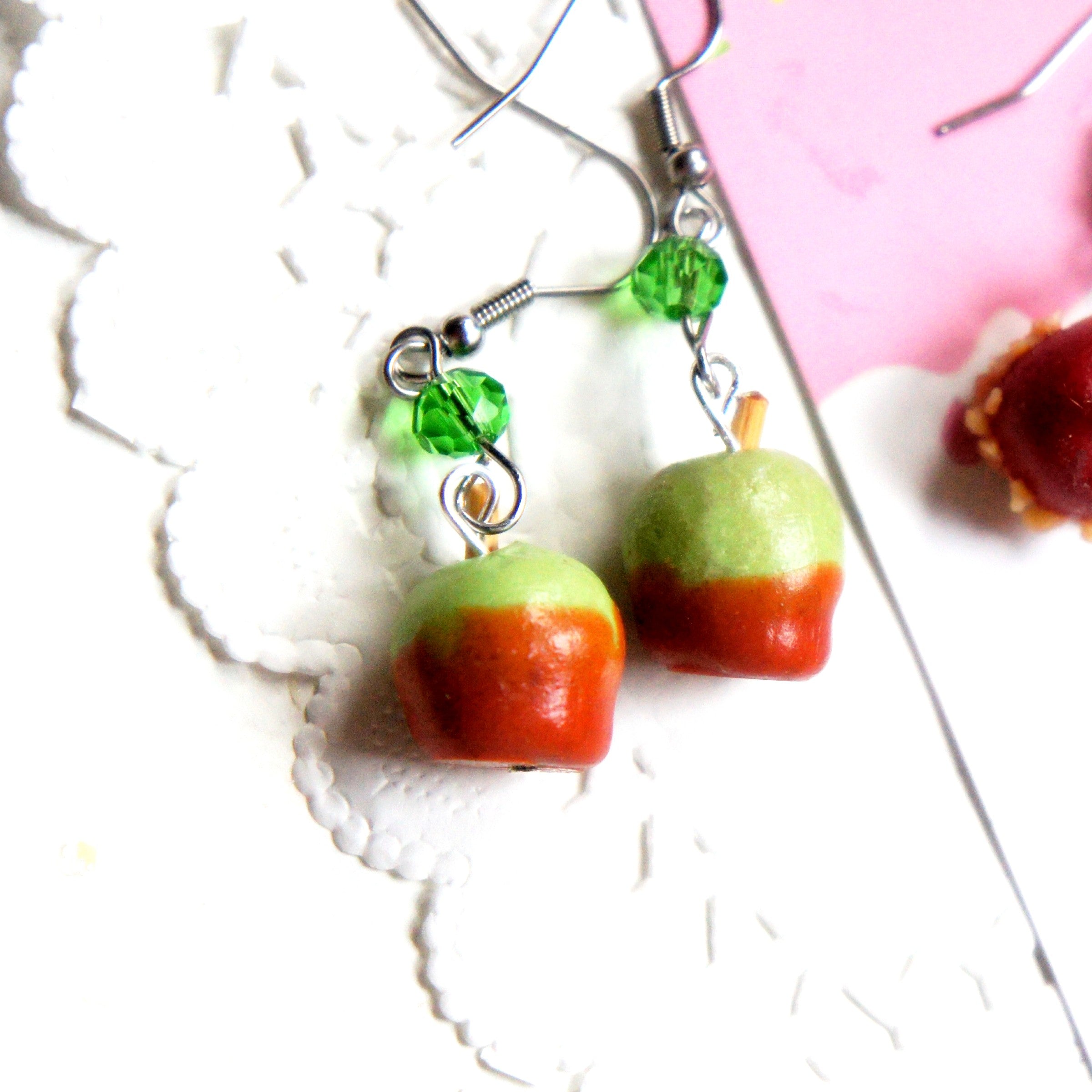 Candy Apple Dangle Earrings