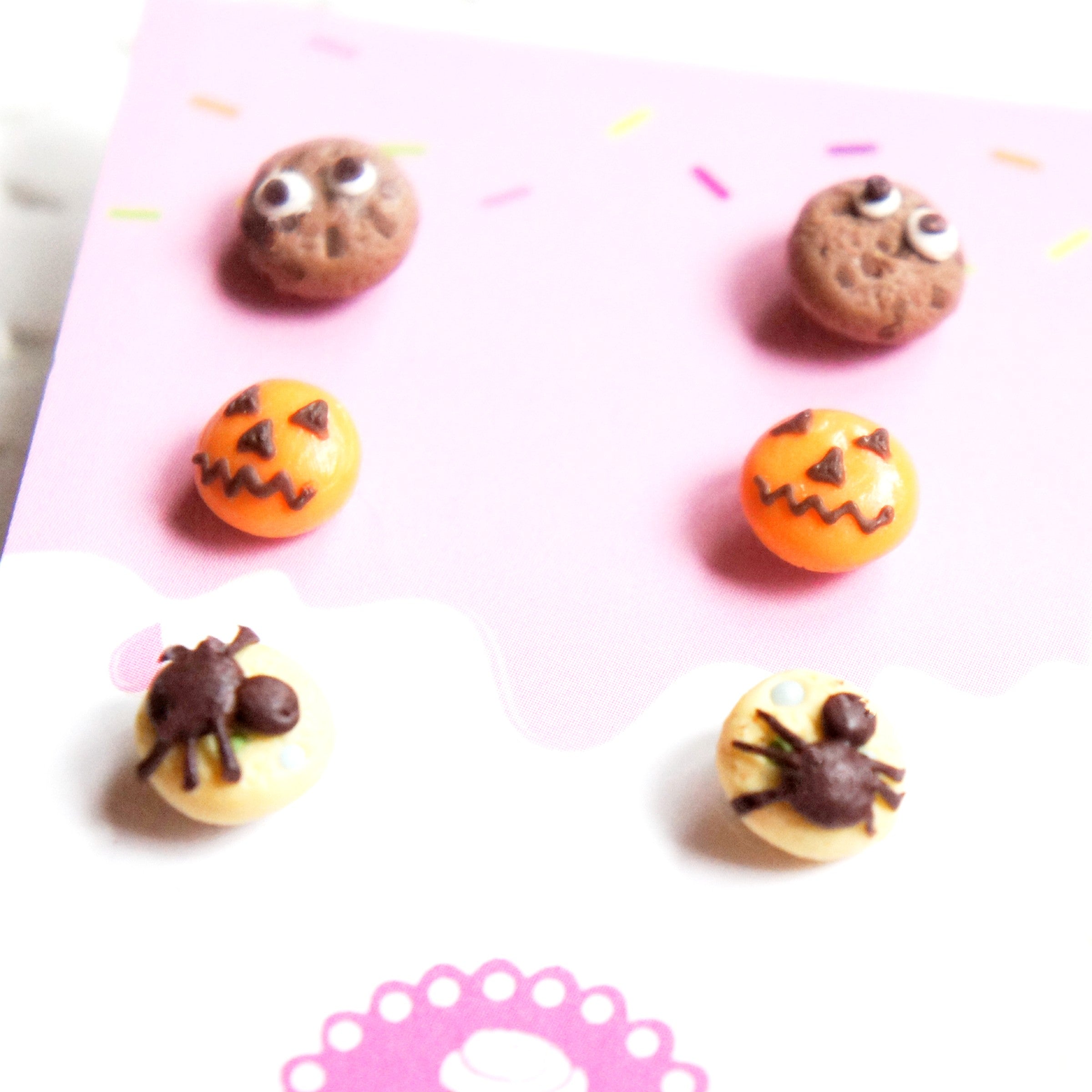 Halloween Cookies Earrings Set
