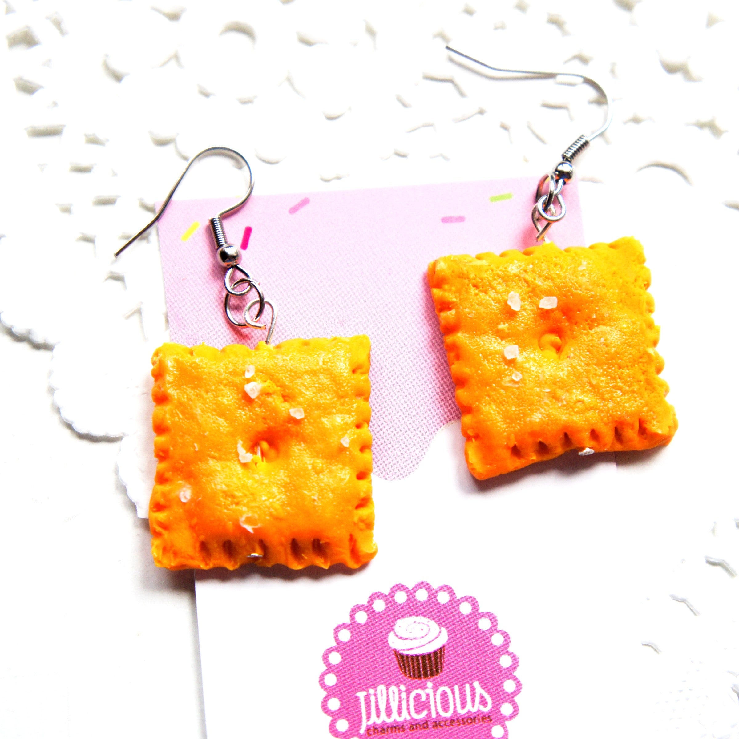 Cheez it Crackers Earrings