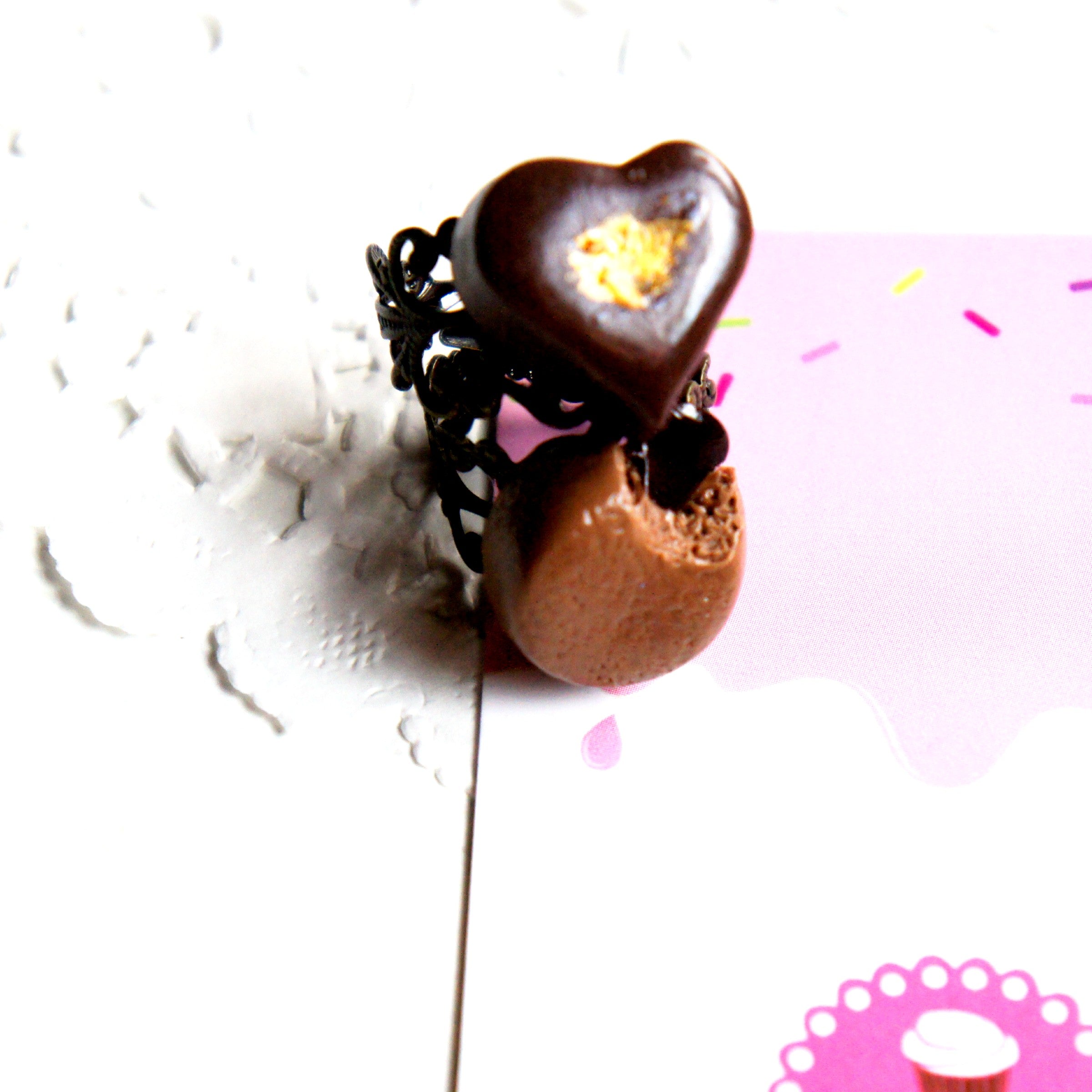 Heart Chocolate Truffle Ring