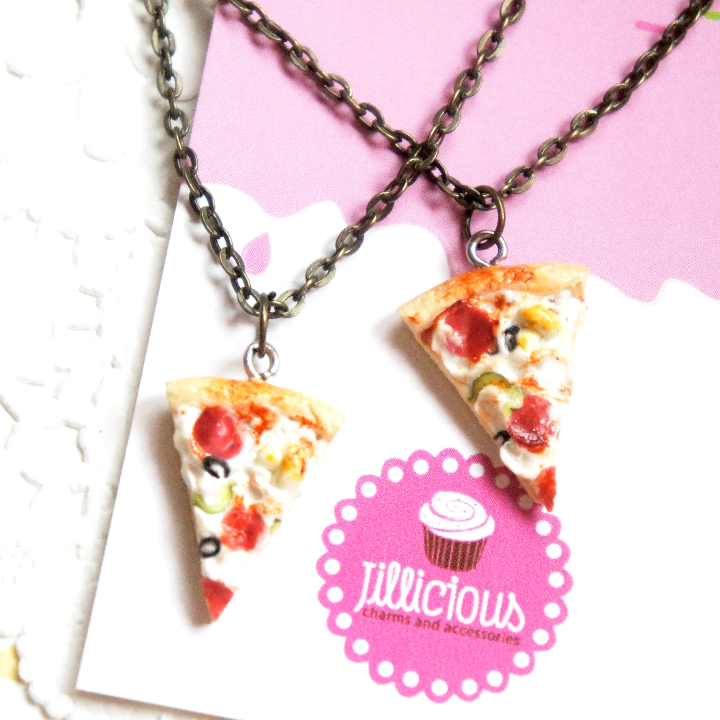 Supreme Pizza Friendship Necklace Set