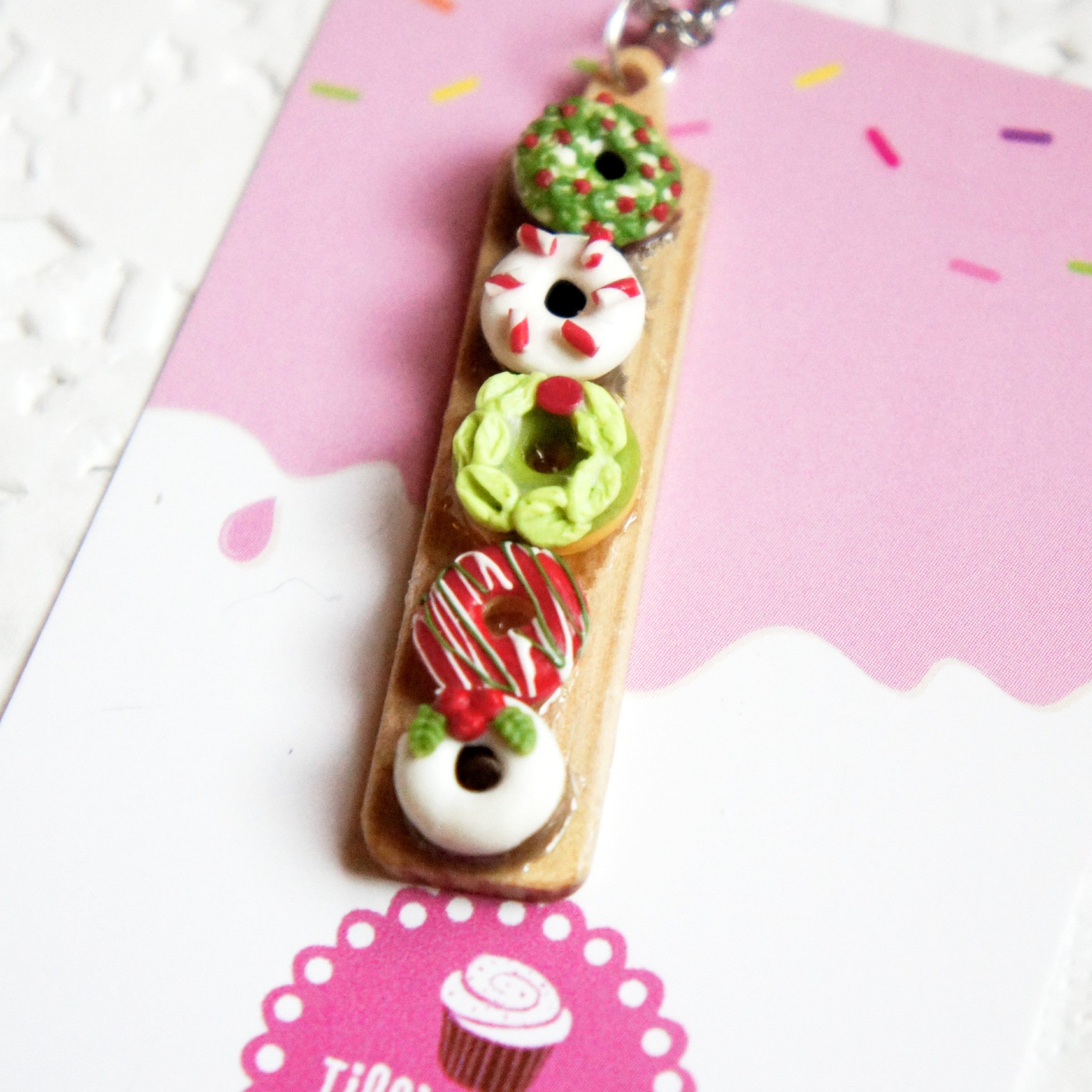 Christmas Inspired Donuts Necklace