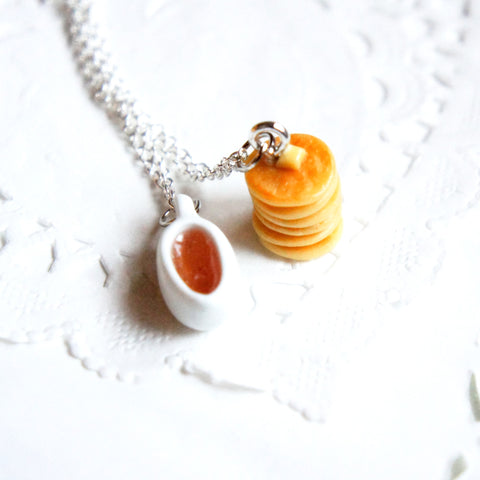 Pancakes and Maple Syrup Necklace Set