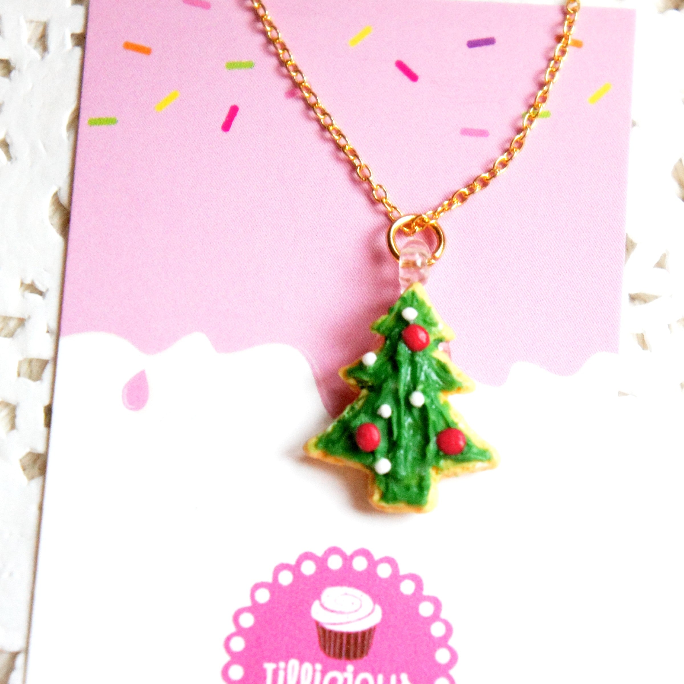 Christmas Tree Cookie Necklace