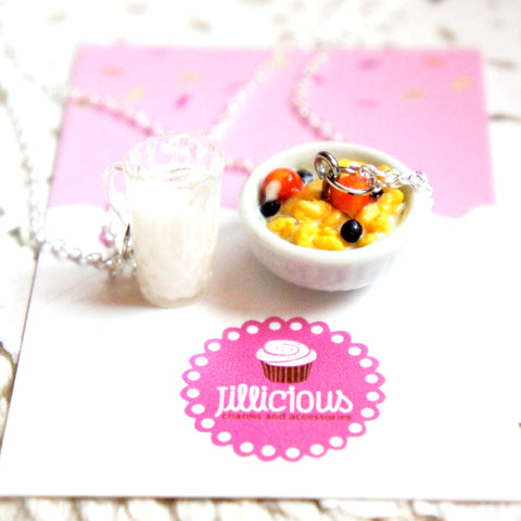 Cereals and Milk Friendship Necklace Set