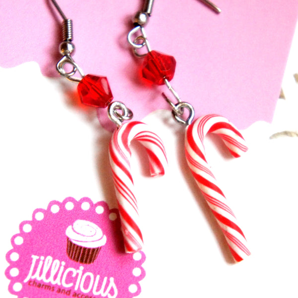 Candy Cane Dangle Earrings