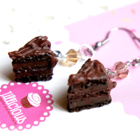 Chocolate Cake Dangle Earrings