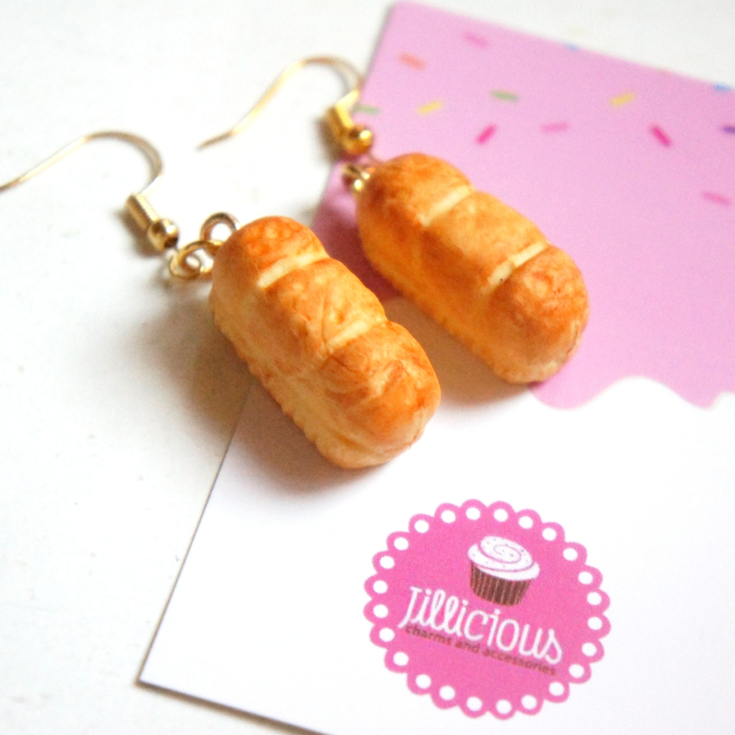Loaf Bread Dangle Earrings