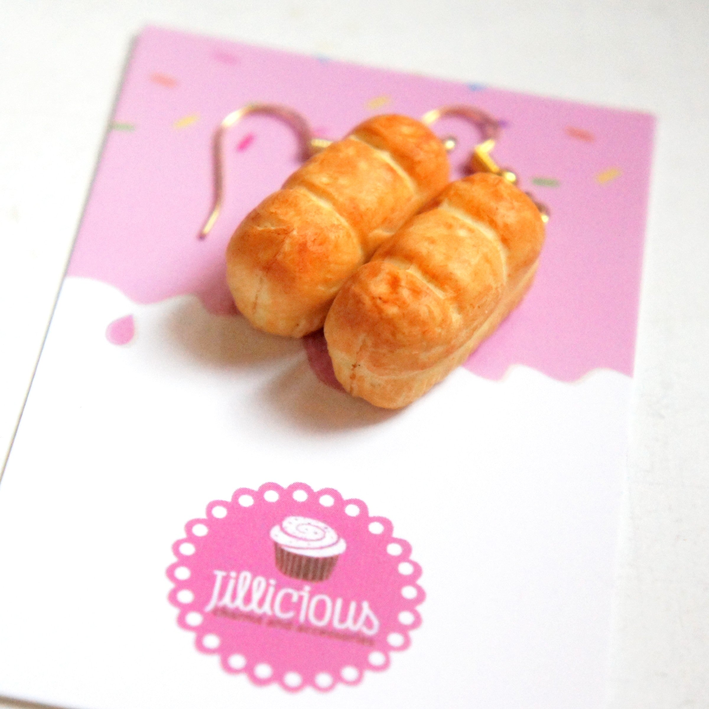 Loaf Bread Dangle Earrings