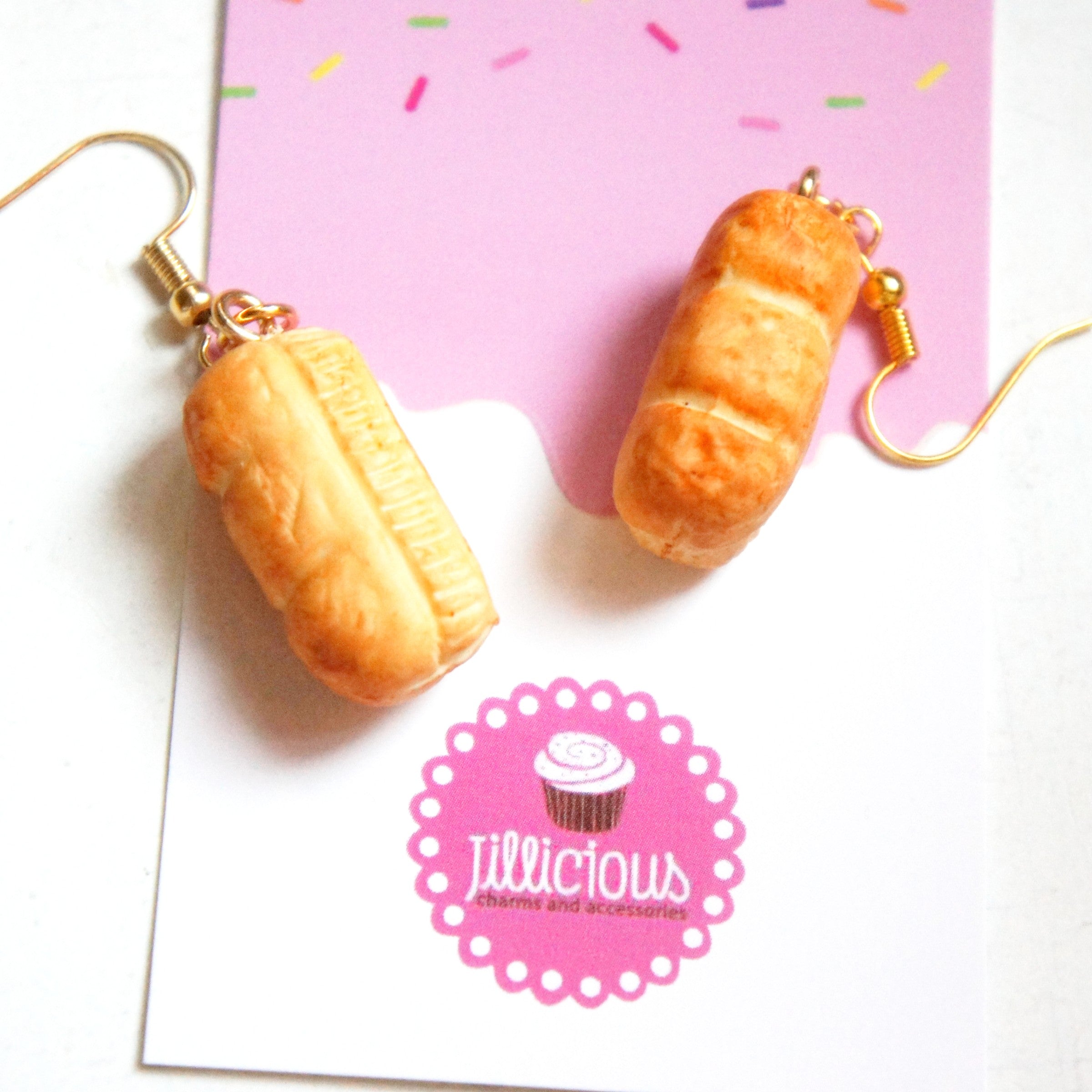 Loaf Bread Dangle Earrings