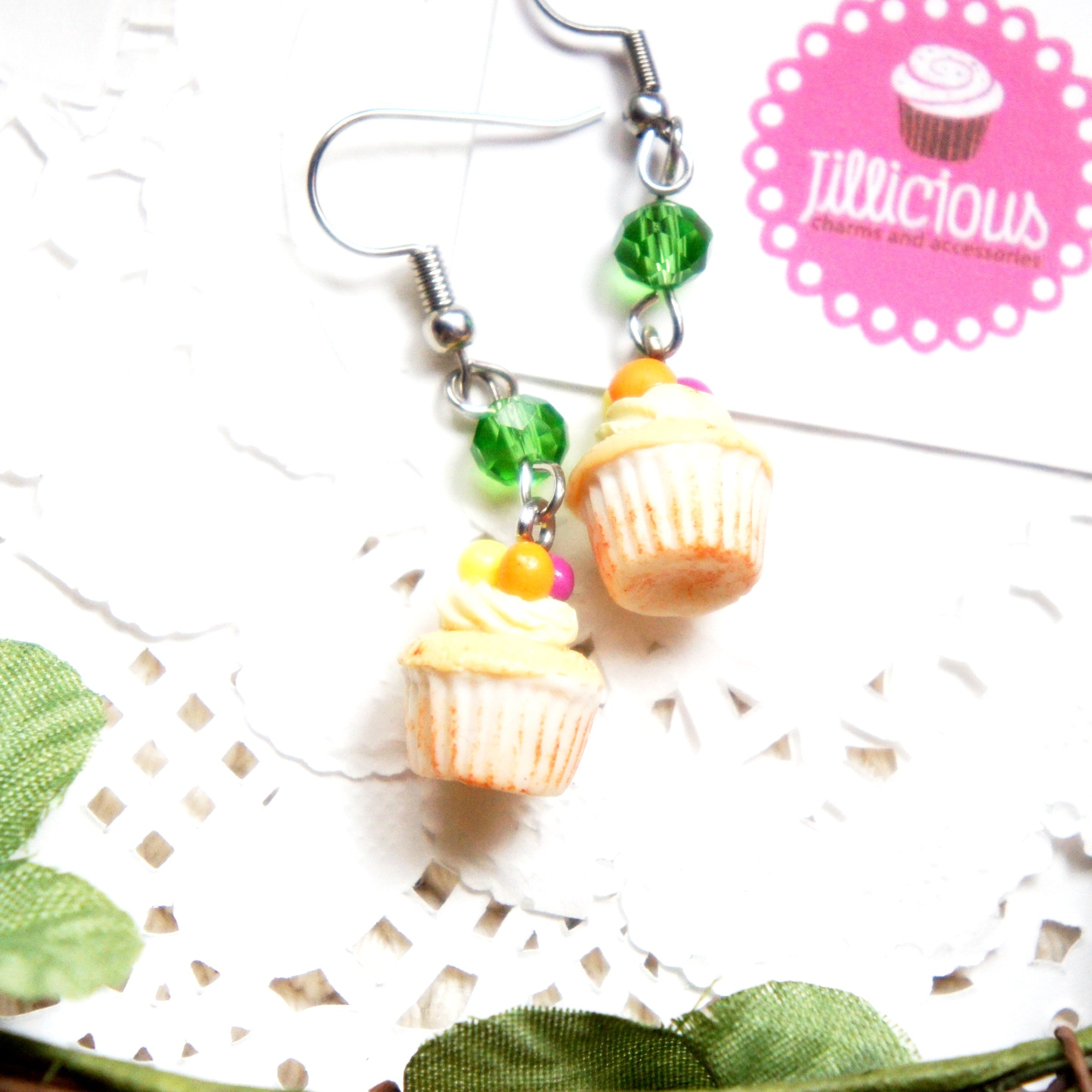 Easter Inspired Cupcakes Dangle Earrings