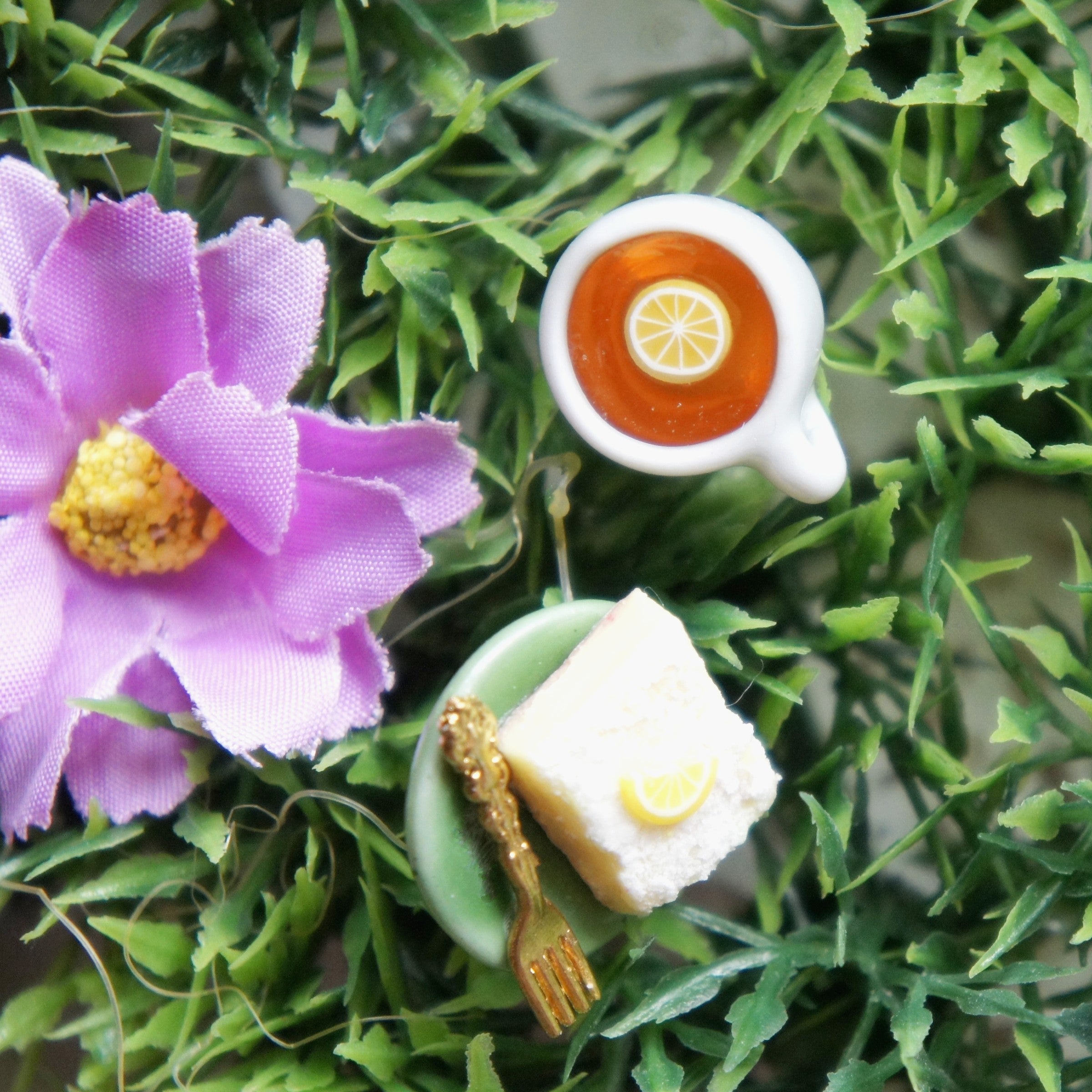 Lemon  Bar and Tea Stud Earrings