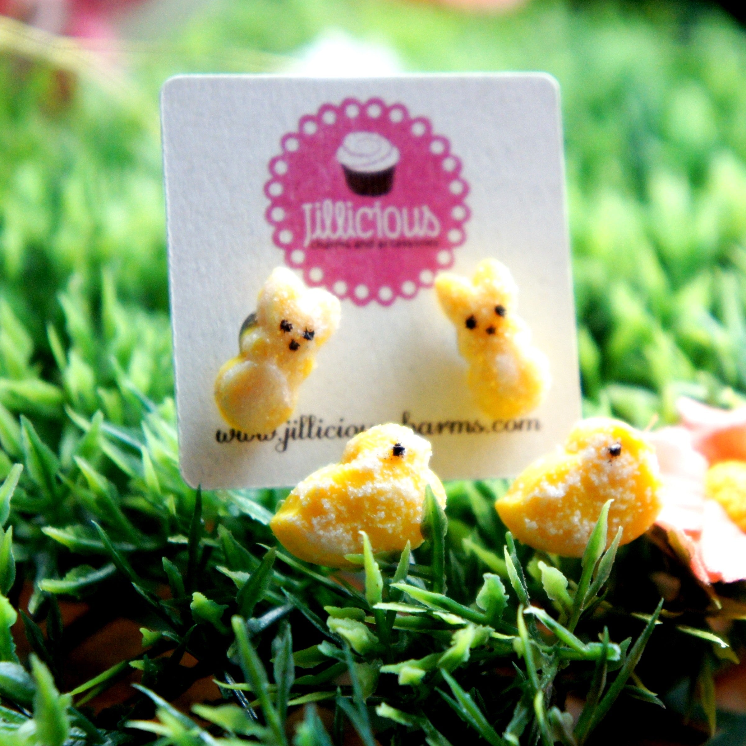 Marshmallow Duck Earrings